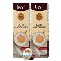 2x Cápsula de Latte Macchia Tres 3 Corações 10 Unidades