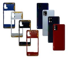 2X Carcaça Aro Lateral Botao Tampa Traseira Compativel A31 A