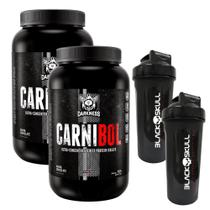 2x Carnibol - 907g Darkness + 2x Coqueteleira - Black Skull