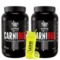 2X Carnibol - Proteína da Carne - 907g - IntegralMedica + Coqueteleira Cor Sortida - Darkness