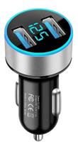 2X Carregador Automotivo Voltímetro Digital 3.1A 2 Usb Isque 2X Carregador Automotivo Voltímetro Digital 3.1A 2 Usb Isque