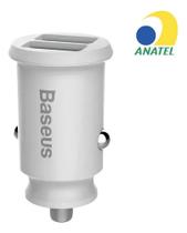 2X Carregador Veicular Baseus Grain 2 Entradas Usb 5V 3.1A C 2X Carregador Veicular Baseus Grain 2 Entradas Usb 5V 3.1A C