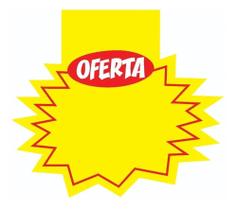 2X Cartaz Splash Mini Oferta 9,5 X 9,8 Cm 100 Unidades 2X Cartaz Splash Mini Oferta 9,5 X 9,8 Cm 100 Unidades