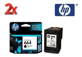 2X Cartucho Tinta Hp 664 Preto 2136 2676 3776 5276 Original