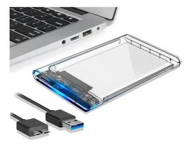 2X Case Para Hd Usb 3.0 6Gbps Transparente Sata Ssd Fy-448