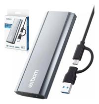 2X Case Para Ssd Nvme M.2 2280 Pcie M-Key Usb Tipo-C E Usb 3