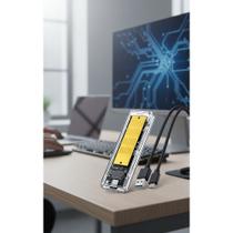 2x CASE SSD M.2 NVME SATA USB-C 10Gb Transparente 2x CASE SSD M.2 NVME SATA USB-C 10Gb Transparente