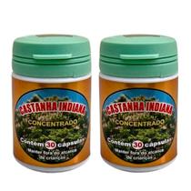 2x Castanha Indiana Concentrado 60 Cápsulas ORIGINAL