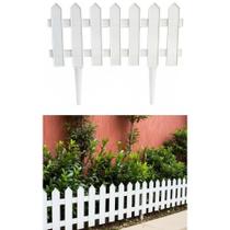 2x Cerca Decorativa Jardim Branco Kit C/12 Modelo Inglês