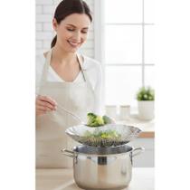 2x Cesto Vapor Inox Cozinhar Legumes 23cm Cozinha Saudável