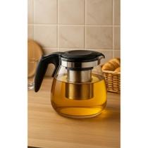 2x Chaleira Vidro Infusor 1L Térmica Té Preto Elegante 2x Chaleira Vidro Infusor 1L Térmica Té Preto Elegante