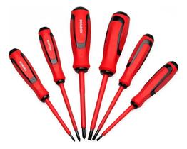 2X Chave De Fenda Philips Isolada Eletricista 6 Peças Imã Ma