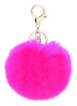 2X Chaveiro Pompom Brasil Rosa Pink