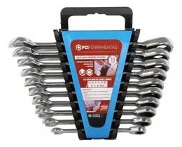 2X Chaves Combinadas Com Catraca 10 Pçs 8 A 19Mm Cromo Vanád 2X Chaves Combinadas Com Catraca 10 Pçs 8 A 19Mm Cromo Vanád