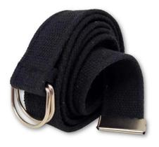 2X Cinto Cadarço Masculino Liso Fechamento Argola Cor Preto 2X Cinto Cadarço Masculino Liso Fechamento Argola Cor Preto