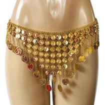 2X Cinto Moedas Dourado Lenço De Quadril Dança Do Ventre/Cig 2X Cinto Moedas Dourado Lenço De Quadril Dança Do Ventre/Cig