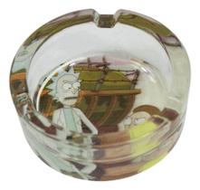 2X Cinzeiro De Mesa 8,5Cm De Vidro Grosso Desenhado Premium