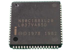 2x Circuito integrado N80c188xl20 Plcc Intel