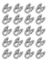 2X Clips Grampo Para Cabo De Aço 1/8 (3,2Mm) 20 Unidades C/ 2X Clips Grampo Para Cabo De Aço 1/8 (3,2Mm) 20 Unidades C/