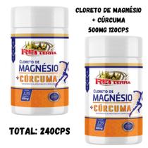 2x Cloreto de Magnésio + Cúrcuma 500mg 240cps - Cloreto de Magnésio Cúrcuma