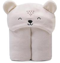 2X Cobertor Manta Microfibra Bebe Com Capuz Macio Bichos Cor