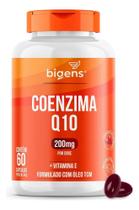 2X Coenzima Q10 200Mg Com Vitamina E 10Mg, 60 Cáps, Bigens S