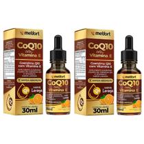 2x Coenzima Q10 Com Vitamina E Rápida Absorção 30ml Melfort