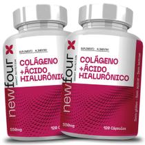 2x Colágeno Hidrolisado Puro 240 Cáps Com Ácido Hialurônico Envio Imediato