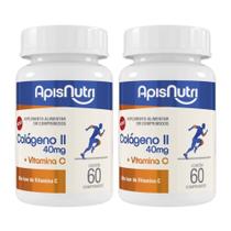 2x Colágeno Tipo 2 + Vitamina C 500mg 60 Comprimidos - ApisNutri 2x Colágeno Tipo 2 + Vitamina C 500mg 60 Comprimidos - ApisNutri