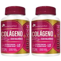2x Colágeno Verisol + Ácido hialurônico + Biotina + Selênio + Zinco + Vitamina A B C - 120 Cápsulas