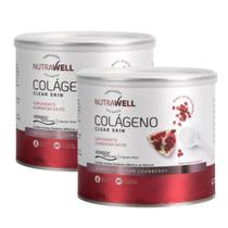 2x Colageno Verisol Clear Skin Nutrawell Romã Cranberry 120g 2x Colageno Verisol Clear Skin Nutrawell Romã Cranberry 120g