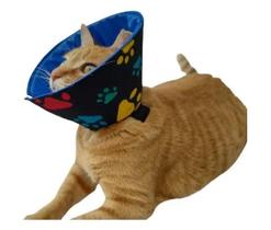 2X Colar Elizabetano Em Tecido Para Gatos- Tamanhos Diversos 2X Colar Elizabetano Em Tecido Para Gatos- Tamanhos Diversos