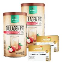2x Collagen Pro - Colágeno Body Balance - 450g - Nutrify + 2x Cabelos e Unhas - 30 Cáps - Lavitan