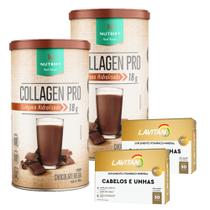 2x Collagen Pro - Colágeno Body Balance - 450g - Nutrify + 2x Cabelos e Unhas - 30 Cáps - Lavitan