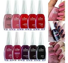 2X Colorama - Kit 10 Esmaltes Tons Vermelho E Escuro Clássic 2X Colorama - Kit 10 Esmaltes Tons Vermelho E Escuro Clássic