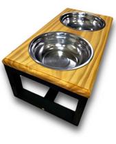 2X Comedouro Alto Duplo Para Cachorro Gato - Tamanho M 2X Comedouro Alto Duplo Para Cachorro Gato - Tamanho M