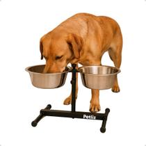 2X Comedouro Elevado Duplo Regulável Ajustável Cães Médio Pr 2X Comedouro Elevado Duplo Regulável Ajustável Cães Médio Pr