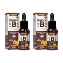 2x Complexo B Vitaminas B1 B2 B6 B12 30ml Sabor Laranja - Melfort