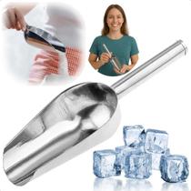 2X Concha Pegador Multiuso Inox Cereais Gelo Grande Grãos Ra 2X Concha Pegador Multiuso Inox Cereais Gelo Grande Grãos Ra