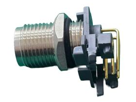 2x Conector Circular M12 5 Vias Macho 90º Pci