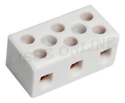 2X Conector Porcelana 16Mm Tripolar Para Chuveiro - Foxlux