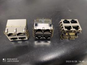 2x Conector Rj45 Quadruplo Blindado Femea 90 Wurth