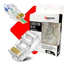 2X Conectores De Internet Rede Rj45 Vado Cat5E Cat6E Banha