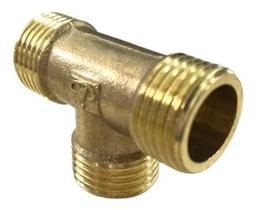 2X Conexão União Em Tee Latão Macho Rosca 1/2 Bsp