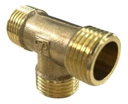 2X Conexão União Em Tee Latão Macho Rosca 1/2 Bsp