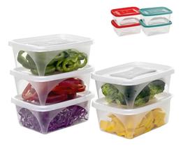 2X Conjunto 10 Pote Liso Retangular 750Ml Multiuso Transpare