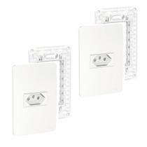 2x CONJUNTO 4x2 TOMADA 10A Orion Schneider S71302104 Branco 2x CONJUNTO 4x2 TOMADA 10A Orion Schneider S71302104 Branco