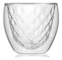 2X Copo Diamond De Vidro Duplo Borossilicato 80Ml Cor Transp 2X Copo Diamond De Vidro Duplo Borossilicato 80Ml Cor Transp