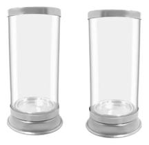 2X Copo Porta Vela Castiçal Suporte De Vela 7 Dias Palito 2