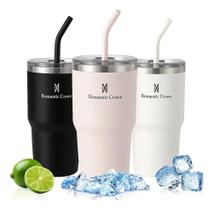 2X Copo Térmica 600Ml Inox Anti-Vazamento Para Café/Chá/Bebi 2X Copo Térmica 600Ml Inox Anti-Vazamento Para Café/Chá/Bebi